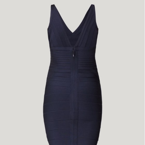 Herve Leger "LAUREN" Bandage BLACK Bodycon Medium - Picture 3 of 8